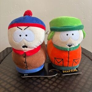 The Ground Up South Park 3D Stan & Kyle Plush Slippers Size 7/8